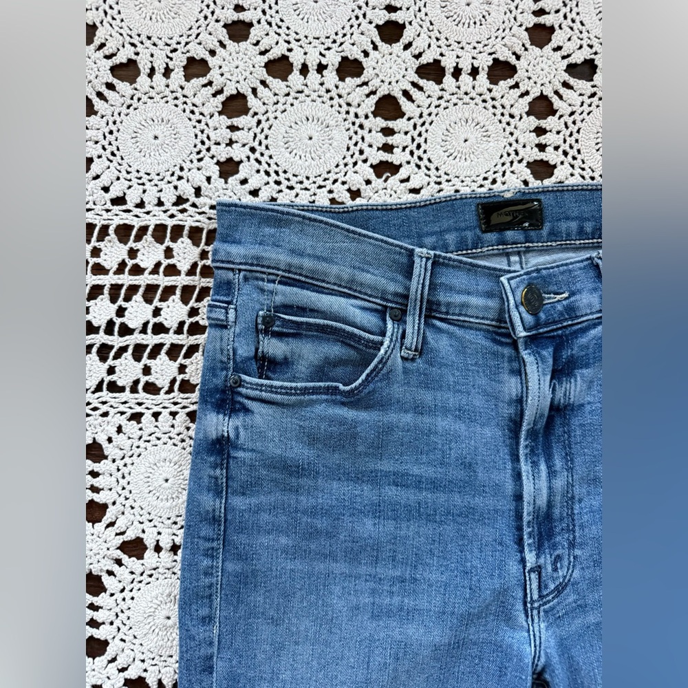 Mother The Mid Rise Dazzler Ankle Jeans We The Animals Size 27 Soft Stretchy - Picture 6 of 16